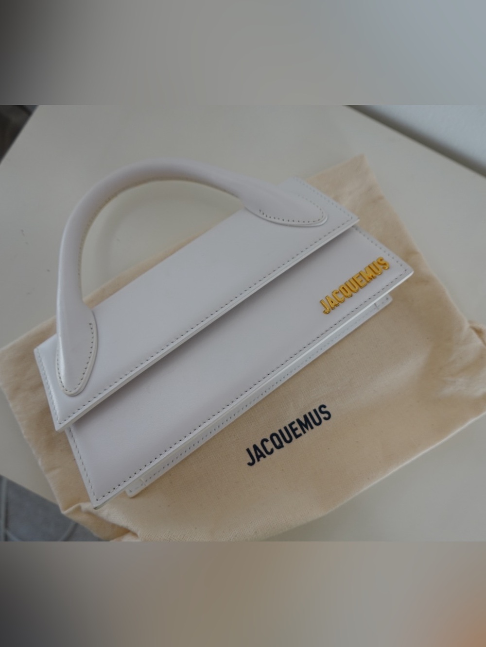 Jacquemus Le Chiquito Long White Leather Bag - Picture 3 of 8